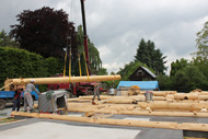 Foundation Bau mit Kran