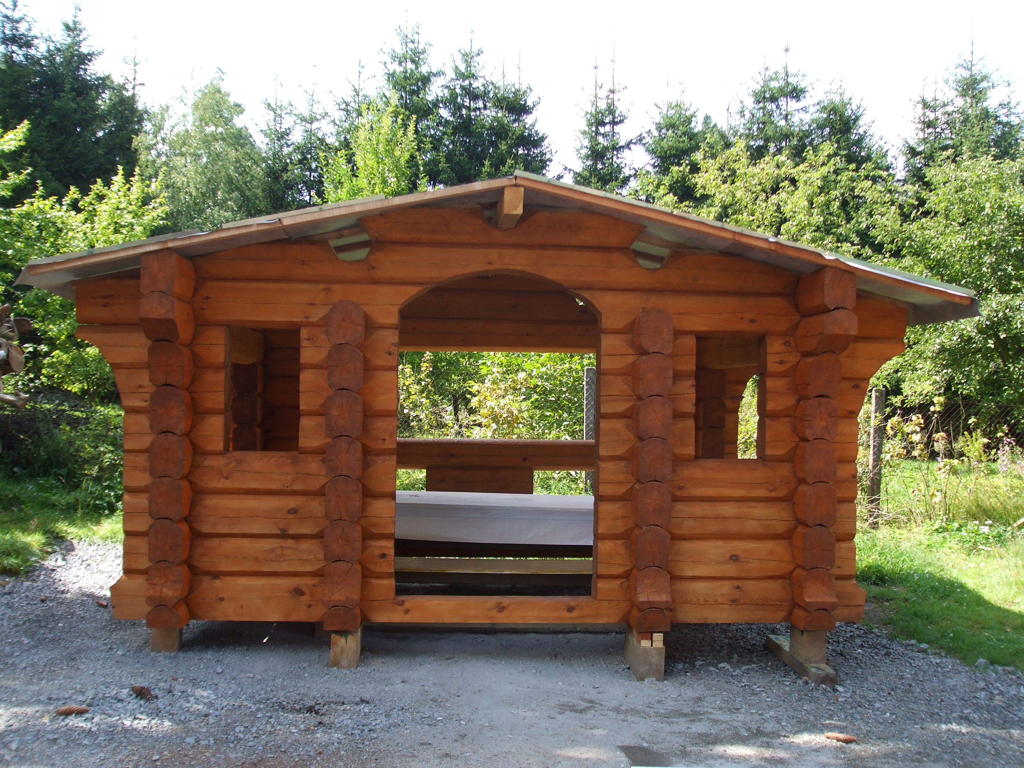 Assembled garden gazebo