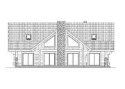 Front view of log house