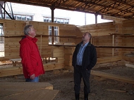 Mr. Benda visiting the production line